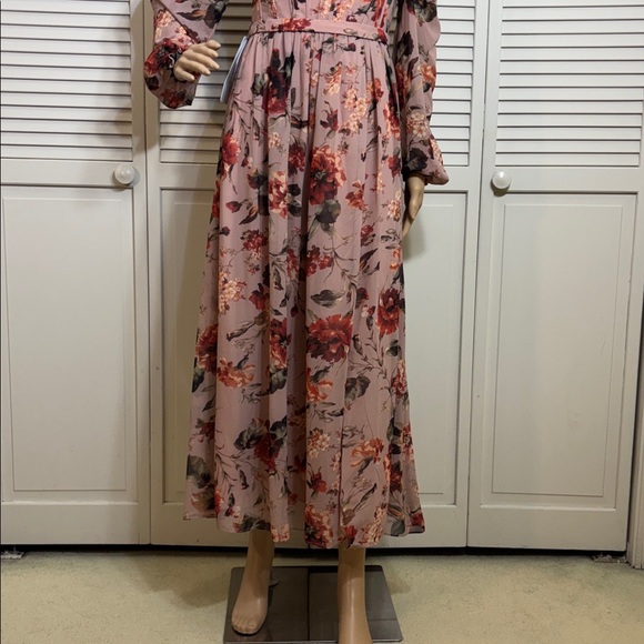 NWT Azazie Atelier Karla Mauve Multi Midi Dress XS - Picture 4 of 15